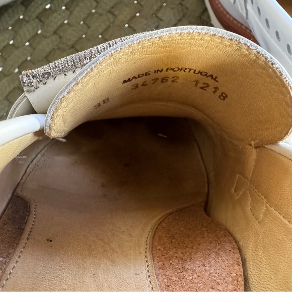 The Office of Angela Scott Mr. Pennywise White Metallic Fringe Wedge Loafer - Picture 8 of 8